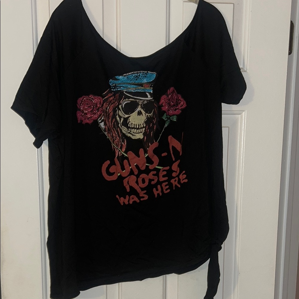 Torrid Guns n Roses Off Shoulder T-shirt